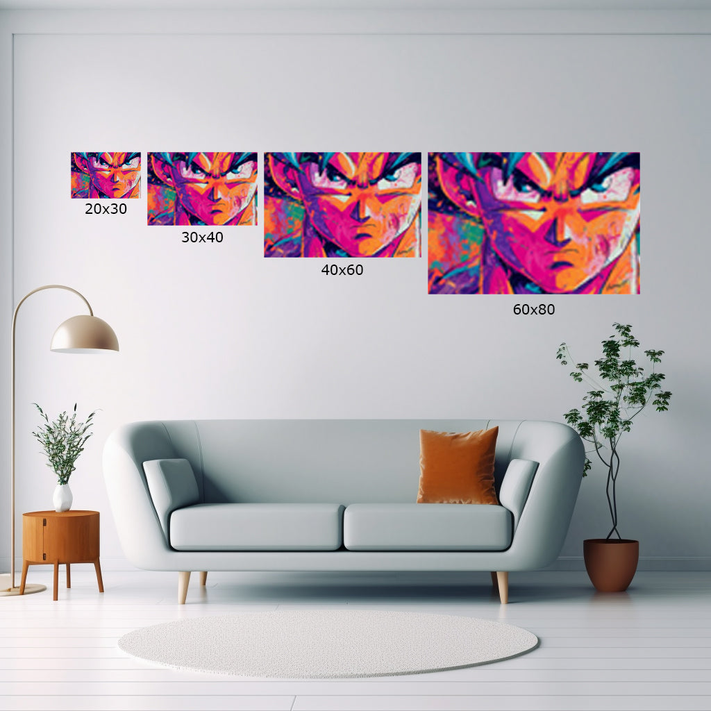 Goku - Stampa su alluminio HD lucido