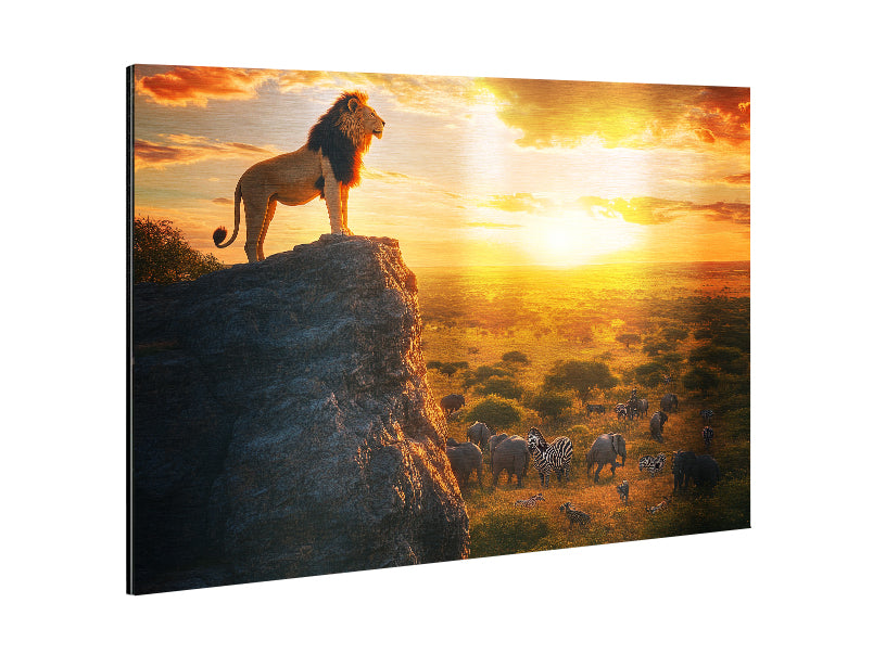 Lion King - Stampa su Alluminio spazzolato