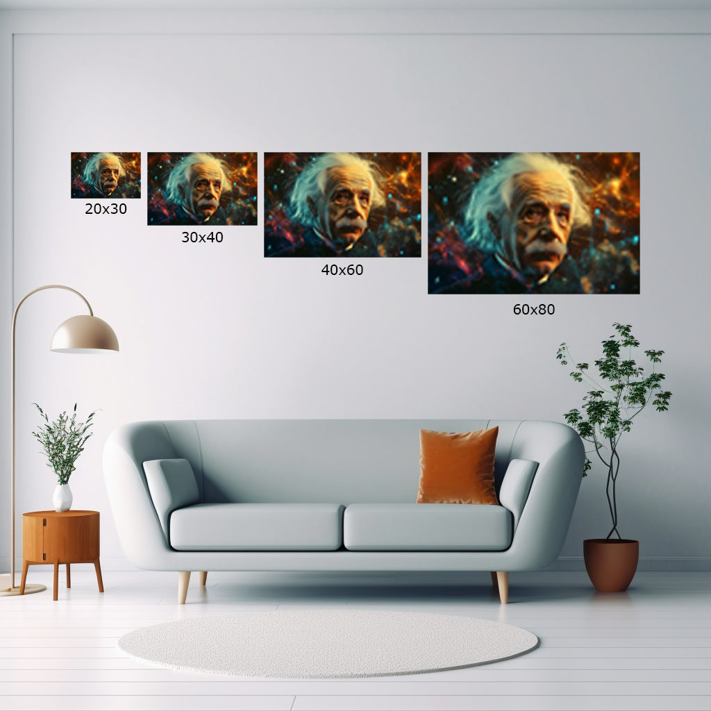 Einstein - Stampa su alluminio HD lucido