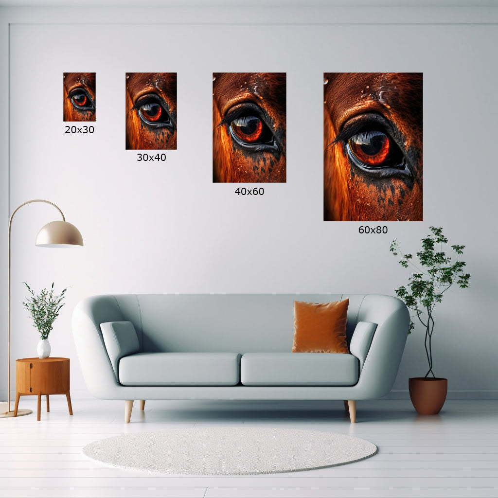 Eyes Horse - Stampa su alluminio HD lucido