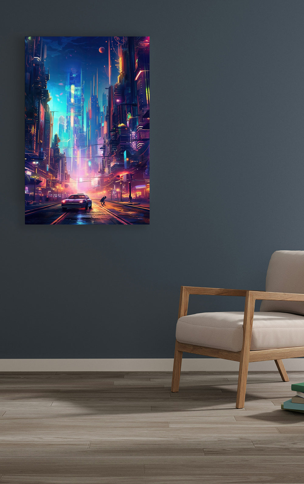 Futuristic City - Stampa su alluminio HD lucido