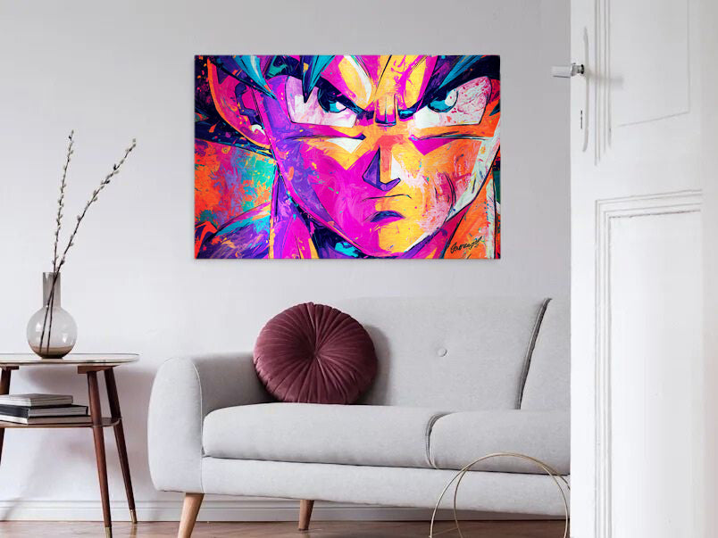 Goku - Stampa su Alluminio spazzolato