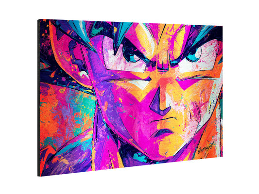 Goku - Stampa su Alluminio spazzolato