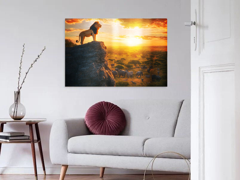 Lion King - Stampa su Alluminio spazzolato