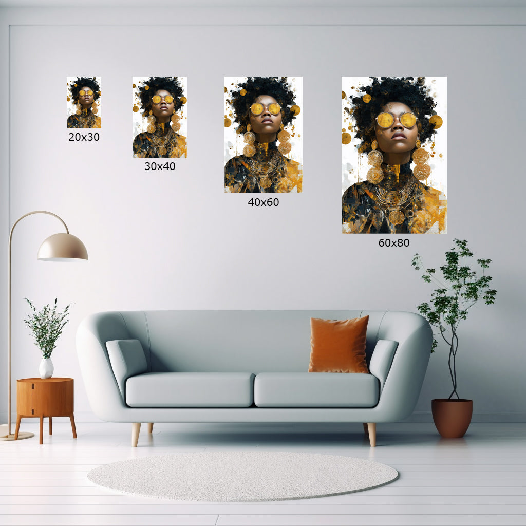 Afro_02 - Stampa su alluminio HD lucido