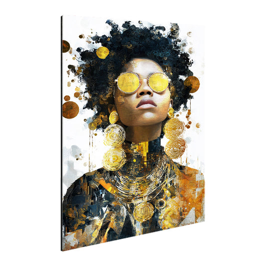 Afro 2 - Stampa su Alluminio spazzolato