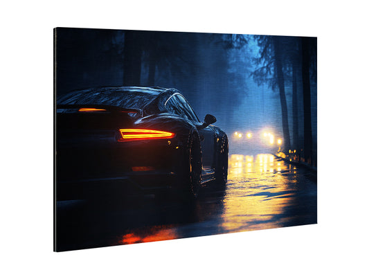 cars night - Stampa su Alluminio spazzolato