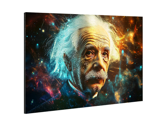 Einstein - Stampa su Alluminio spazzolato