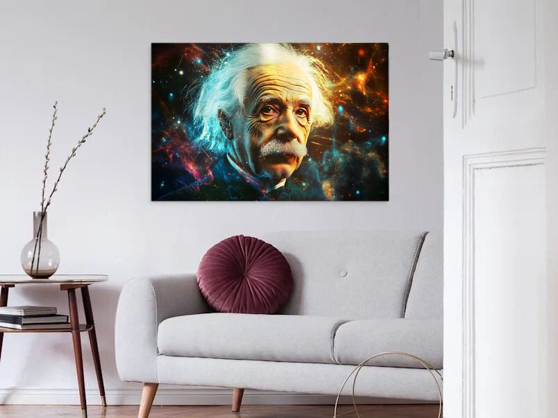 Einstein - Stampa su Alluminio spazzolato