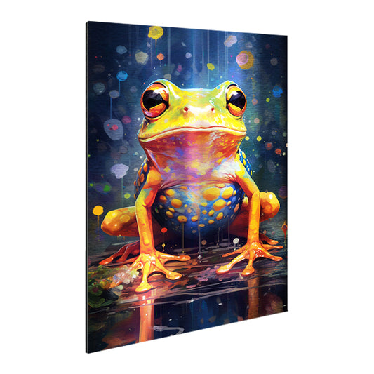 Frog - Stampa su Alluminio spazzolato