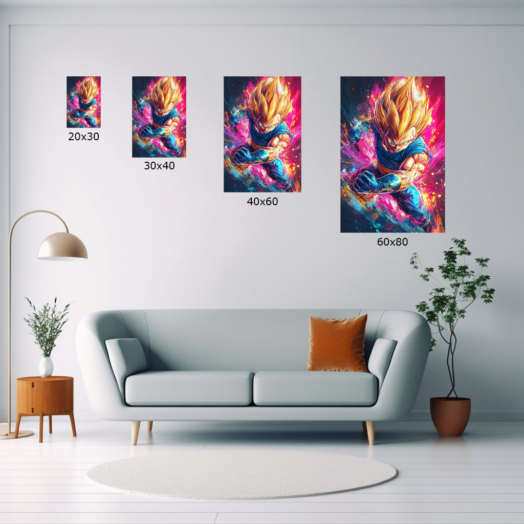 Vegeta - Stampa su alluminio HD lucido